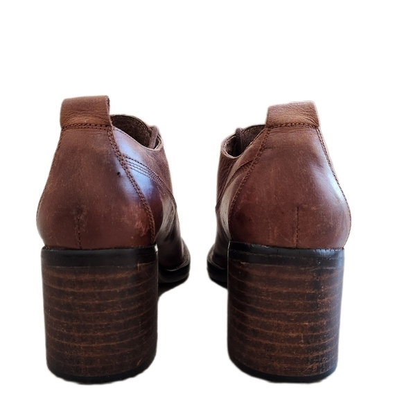 VINTAGE GUESS Marciano distressed Leather Bootie boots, Whiskey Brown, Women's 7 - Picture 3 of 6